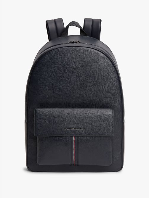 حقيبة ظهر مقببة بنقشة محببة مع جيب وغطاء