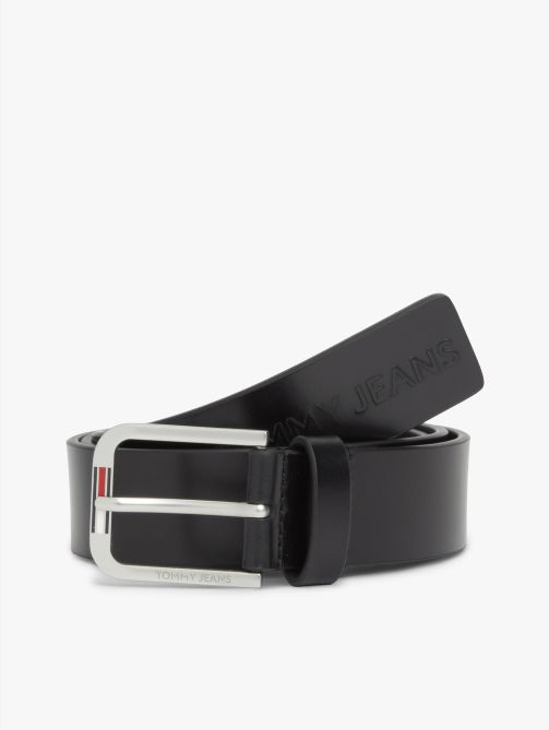 حزام جلدي مزين بشعار بارز