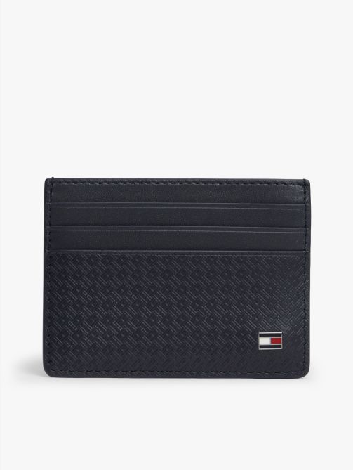 Embossed Flag Leather Credit Card Holder