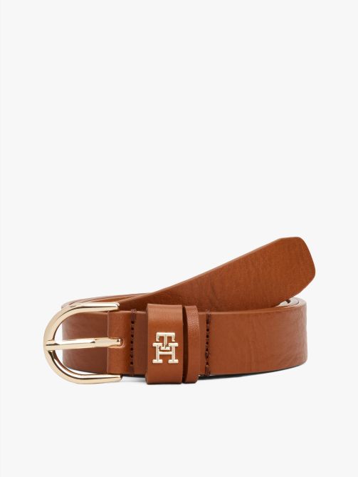 Essential TH Monogram Leather Belt