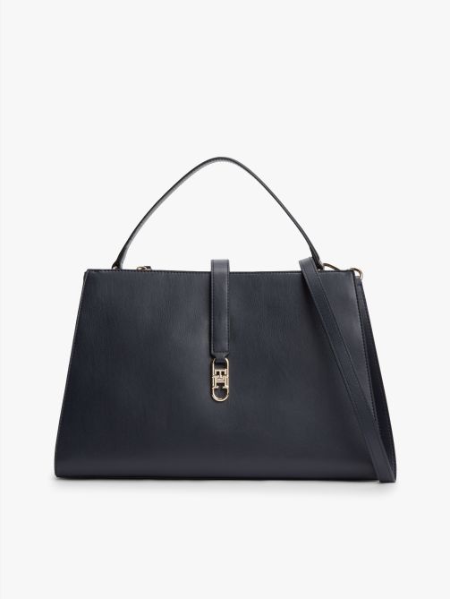 Removable Strap TH Monogram Clasp Satchel