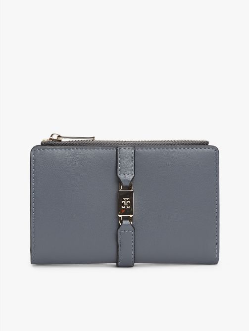 محفظة ثنائية الطي مزينة بحروف الشعار