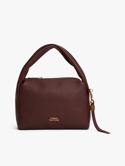 City Leather Twist Handle Bag