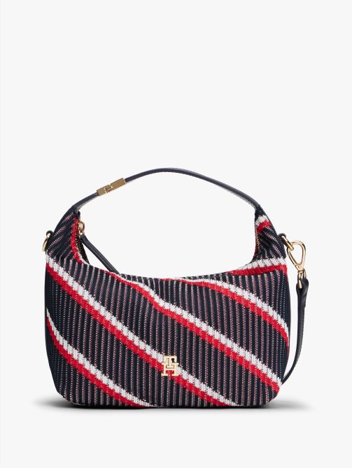 Tommy Hilfiger TH Monogram Signature Knit Satchel Bag