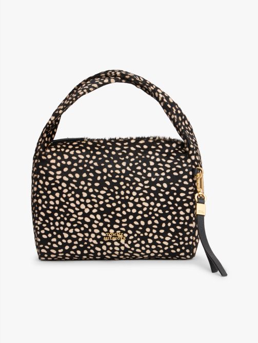 Leather Deer Print City Bag