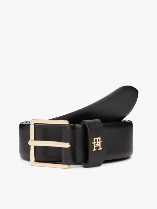 TH Monogram Square Buckle Leather Belt