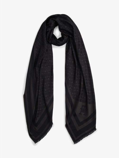 TH Monogram Scarf with Wool