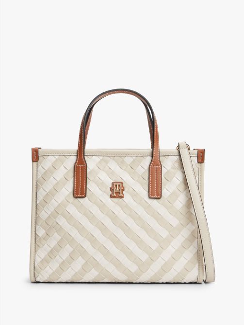 City Woven Crossbody Tote Bag
