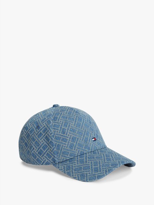 Hilfiger Flag Print Denim Baseball Cap