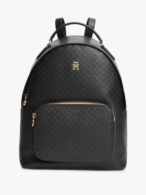 TH Monogram Debossed Dome Backpack