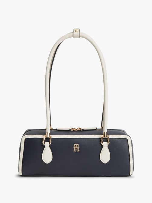Colour-Blocked Rectangular Shoulder Bag