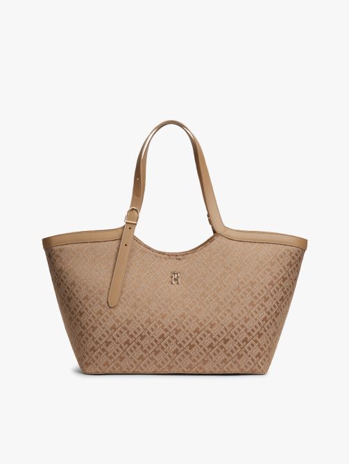 TH Monogram Jacquard Tote Bag