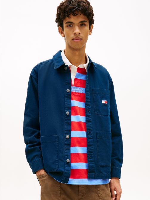 Oversized Fit Patch Pocket Overshirt
