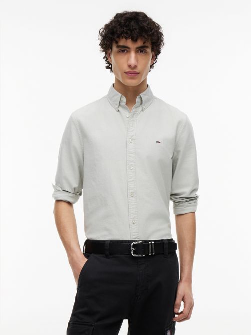 Regular Fit Flag Embroidery Oxford Shirt