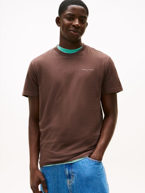 Linear Logo Slim Crew Neck T-Shirt