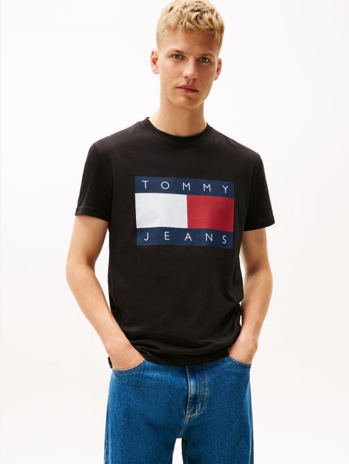 Flag Badge Jersey Crew Neck T-Shirt