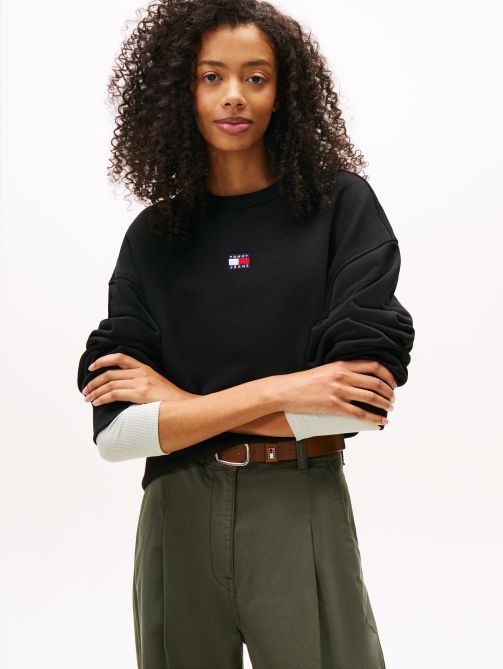 Tommy Badge Boxy Terry Sweatshirt