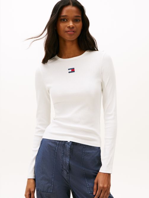 Tommy Badge Slim Long Sleeve T-Shirt