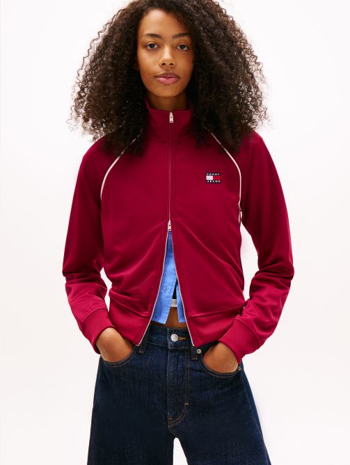 Tommy Badge Interlock Knit Track Jacket