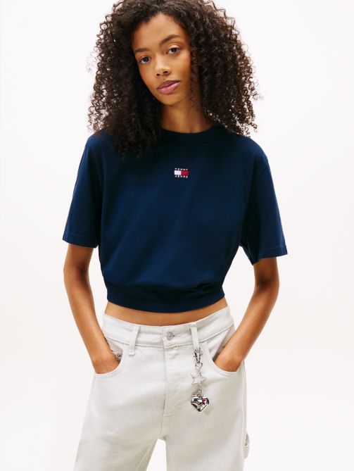 Tommy Badge Boxy Crew Neck T-Shirt