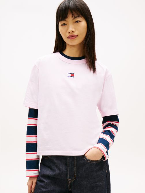 Tommy Badge Boxy Crew Neck T-Shirt