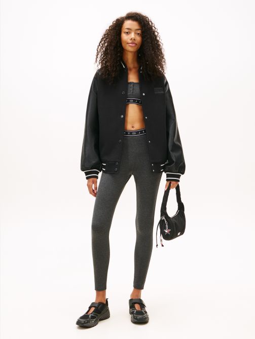 Logo Tape Slim Full Length Leggings