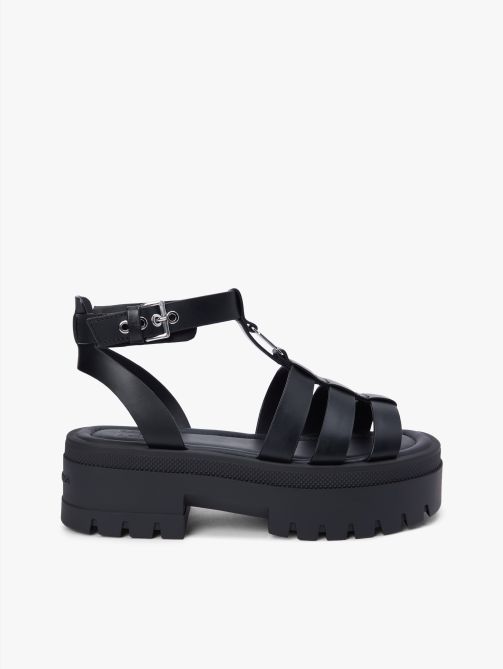 Leather Chunky Cleat Fisherman Sandals