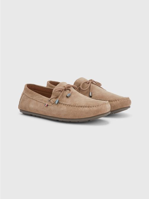 Signature Suede Driver Shoes With Laces