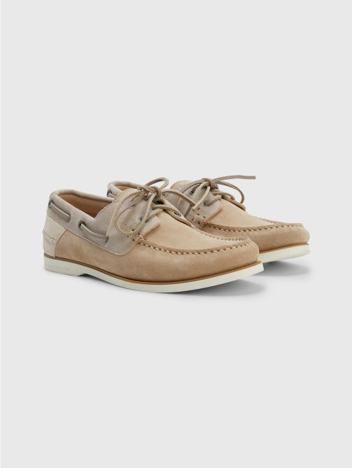 Suede Lace-Up Boat Shoes