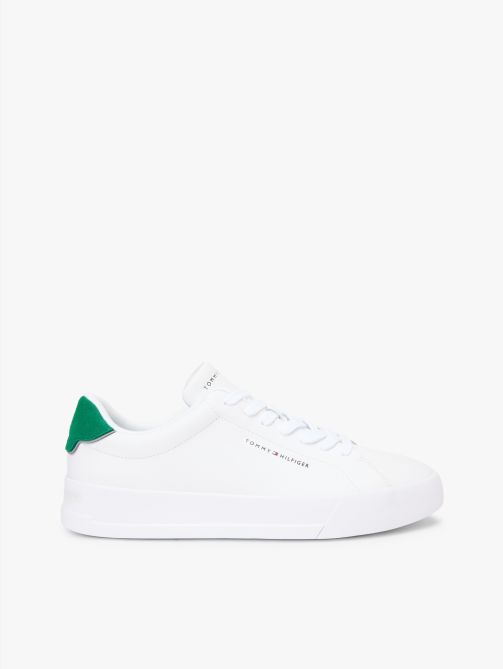Logo Court Trainers with Leather