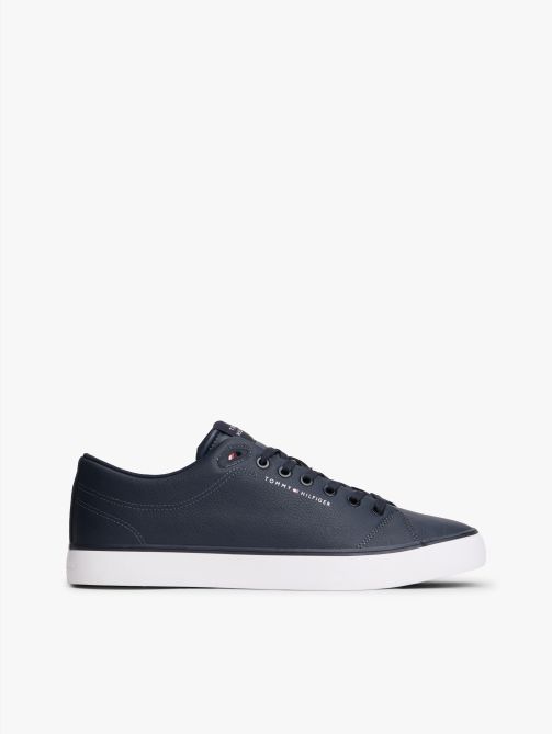 Logo Lace-Up Trainers with Leather