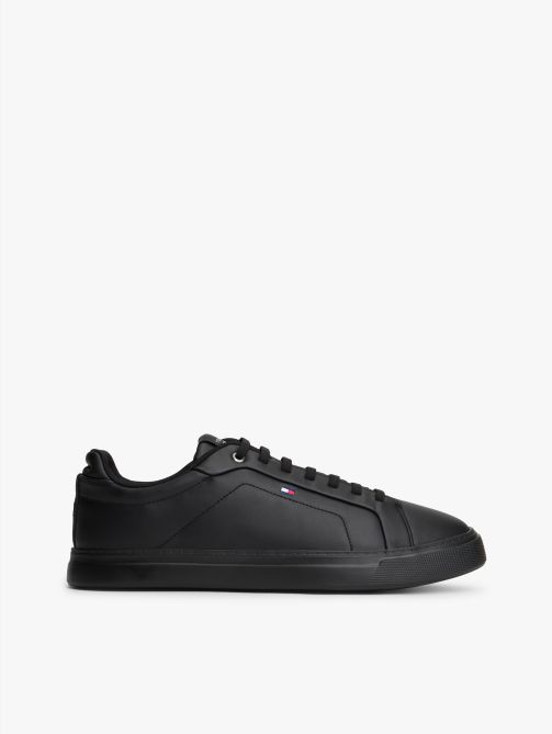 Lightweight Leather Cupsole Court Trainers