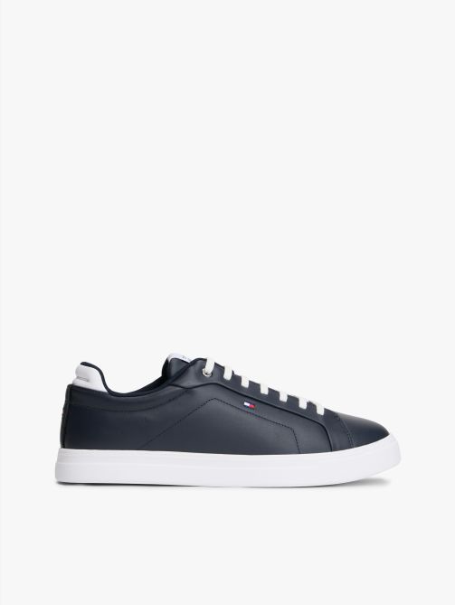 Lightweight Leather Cupsole Court Trainers