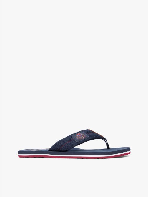 Crest Patch Webbing Strap Flip-Flops