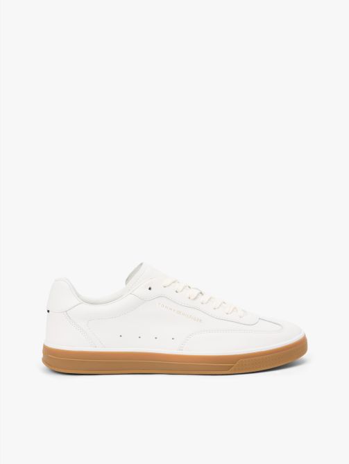 Luxe Metallic Logo Leather Trainers