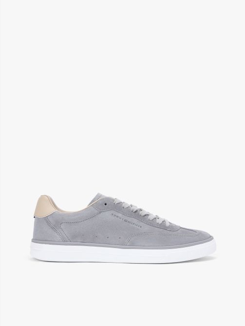 Luxe Embossed Logo Suede Trainers