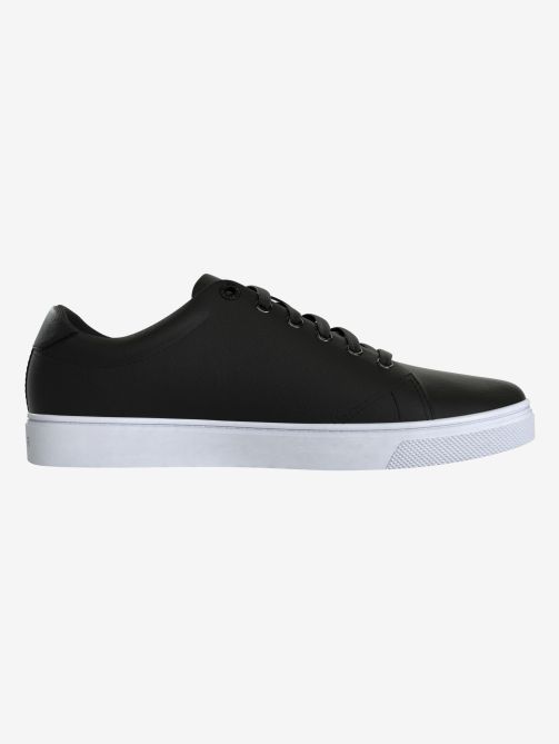 metallic leather cupsole trainers