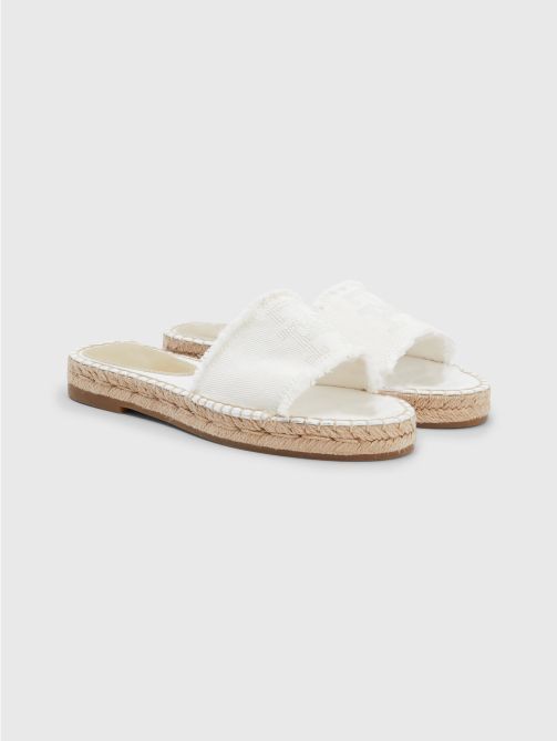 Denim Flat Slip-On Espadrille Sandals | Tommy Hilfiger® UAE