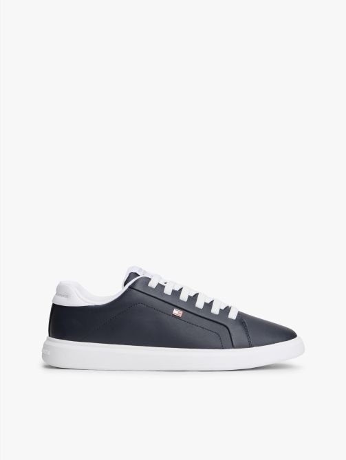 Lightweight Leather Cupsole Court Trainers