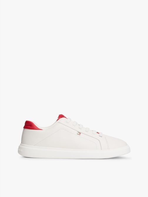 Lightweight Leather Cupsole Court Trainers