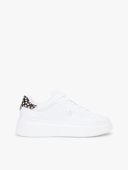 Snow Leopard Heel Leather Platform Trainers