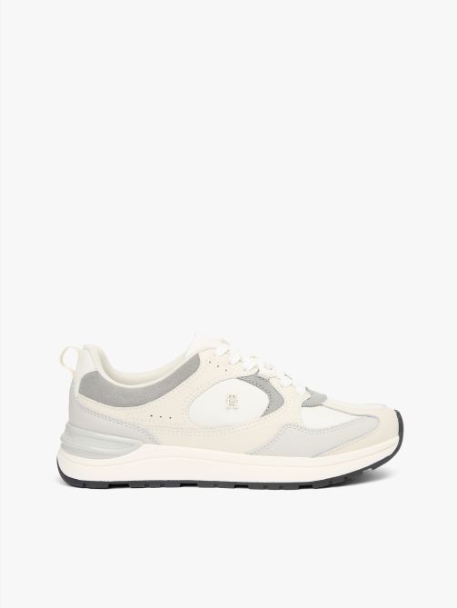 TH Monogram Leather Mixed Texture Trainers