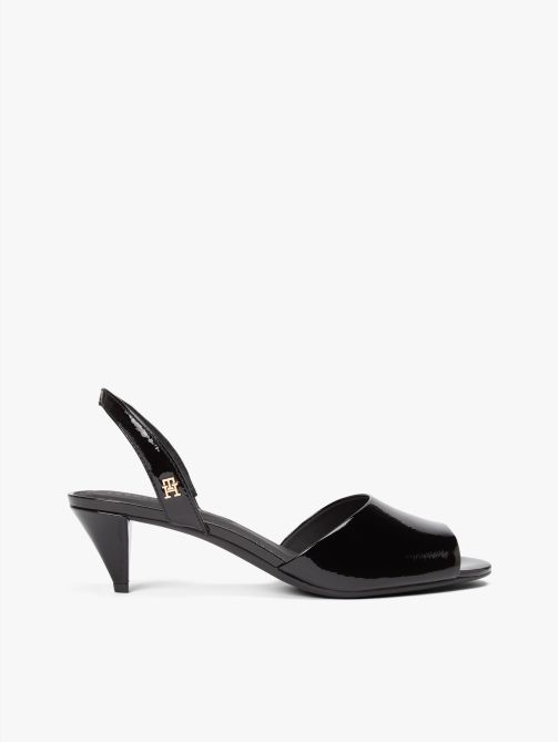 Patent Mid Heeled Sandals