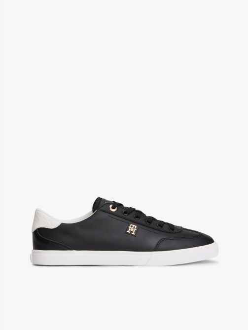 Leather TH Monogram Lace-Up Trainers