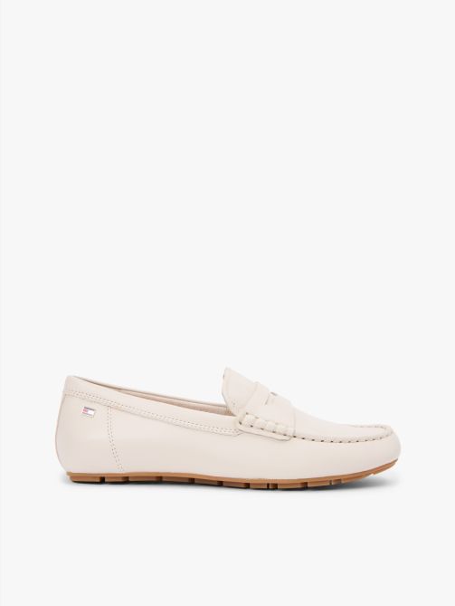 Leather Enamel Flag Driver Shoes