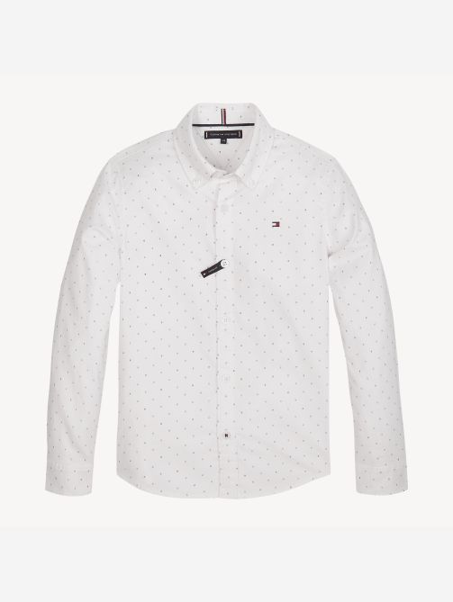 قميص من القطن المرن بستايل مطبّع