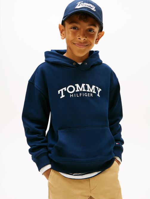 Logo Print Fleece Hoodie