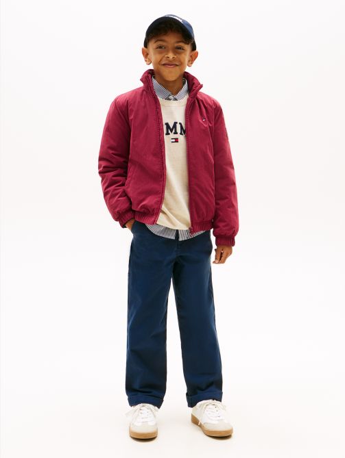 بنطلون كاربنتر مريح من قماش التويل بنقشة عظم السمك