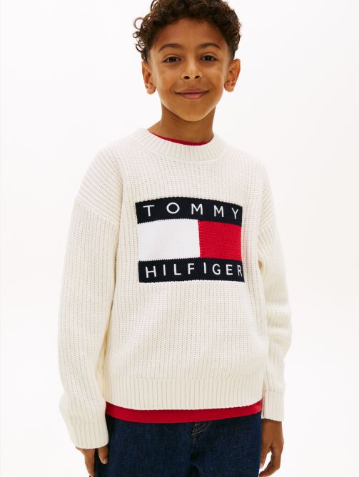 بلوفر محبوك مزين بعلم شعار Heritage