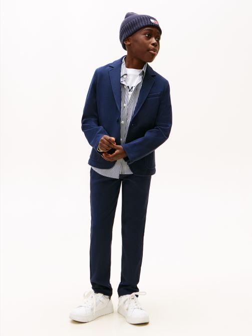 بنطلون من قماش البيكيه بساق مستقيمة